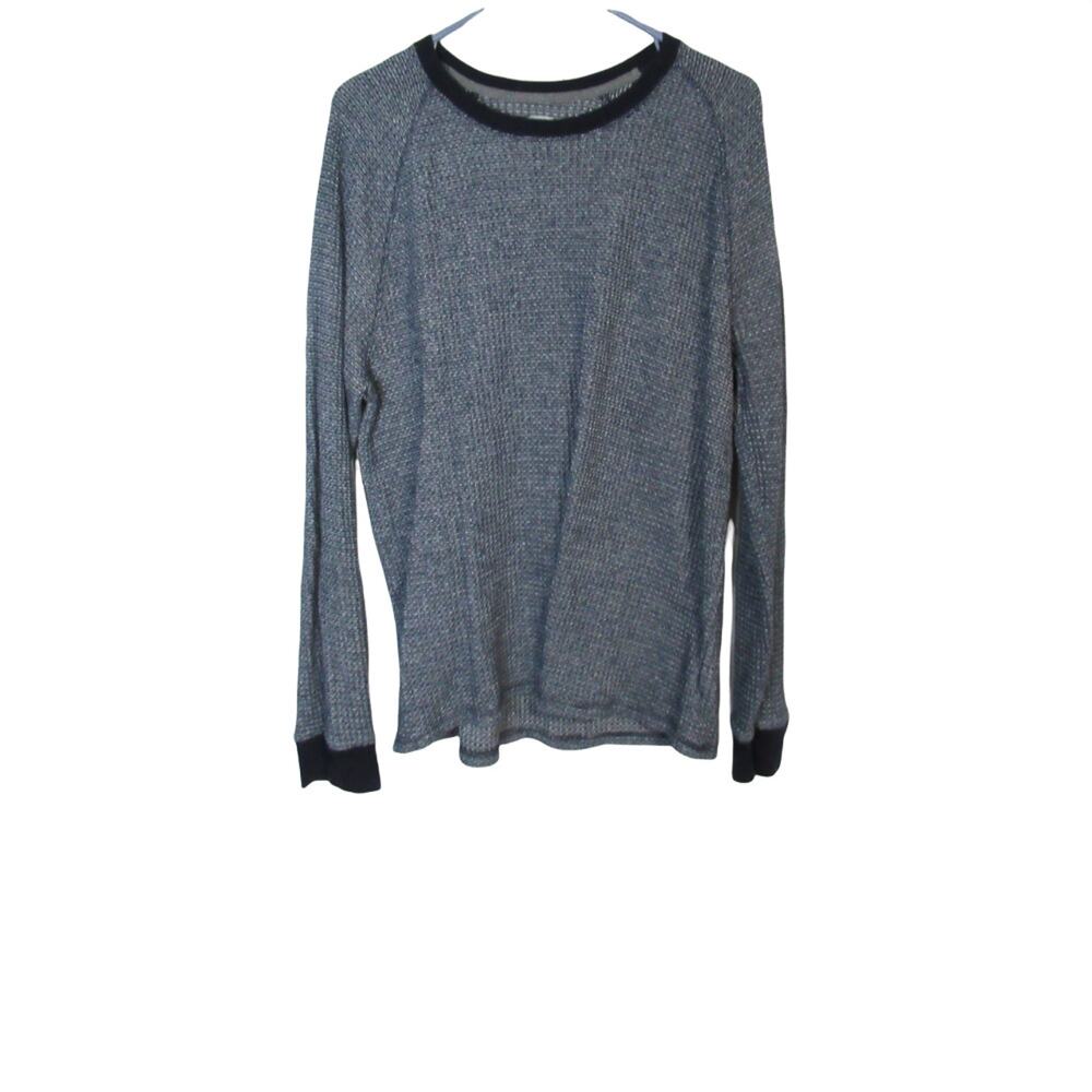 Old Navy Blue and White Thermal Long sleeve shirt